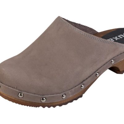 Comodi zoccoli da donna PE10 velour grigio