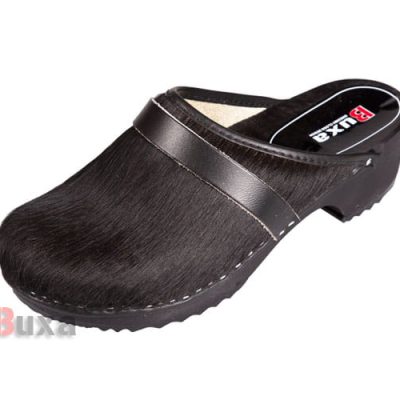 Zoccoli classici da donna P1 con pelo nero